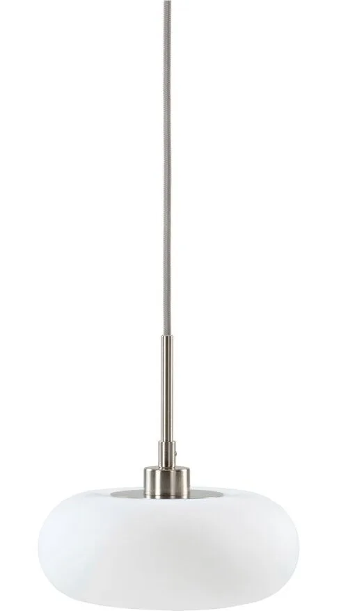 Bílé/v matně stříbrné barvě závěsné svítidlo z opálového skla ø 20 cm Thalia – Jotex