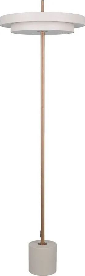 Slonovinová LED stmívatelná stojací lampa (výška 138 cm) Keaton – Trio