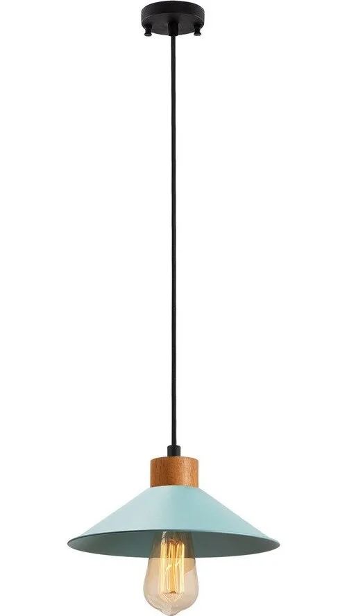 Tyrkysové/v přírodní barvě závěsné svítidlo s kovovým stínidlem ø 24 cm Manavgat – Opviq lights