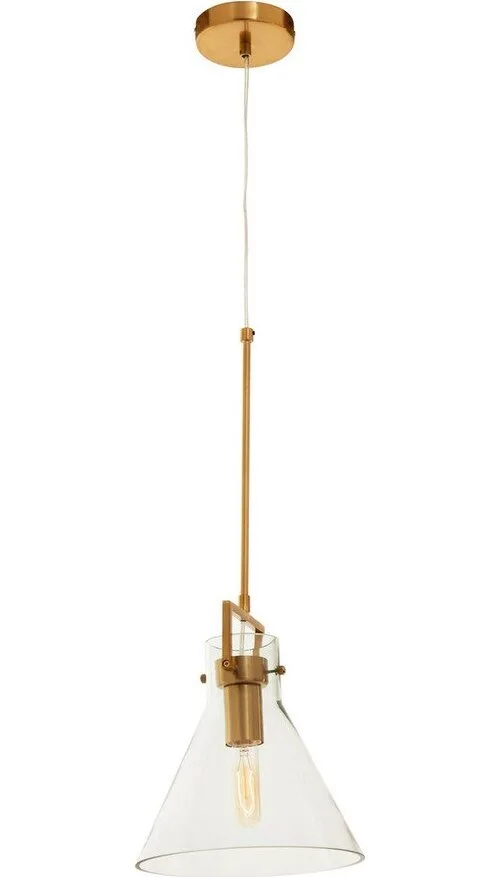 Kovové závěsné svítidlo ve zlaté barvě se skleněným stínidlem ø 25 cm Trieste – Premier Housewares