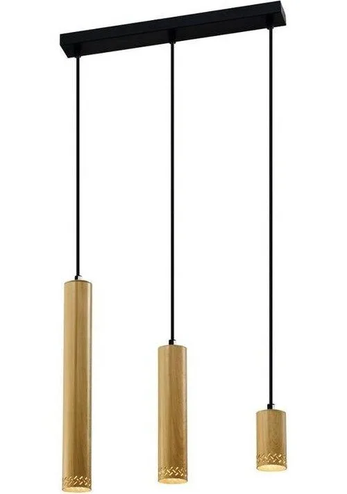Závěsné svítidlo s kovovým stínidlem v černo-zlaté barvě 6x46 cm Tubo – Candellux Lighting