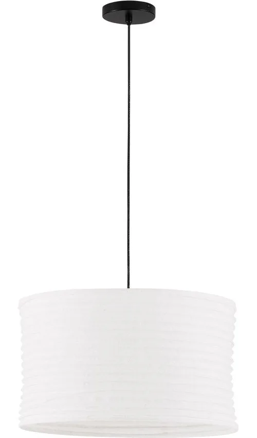 Bílé lněné závěsné svítidlo ø 50 cm Linnet – Nova Luce